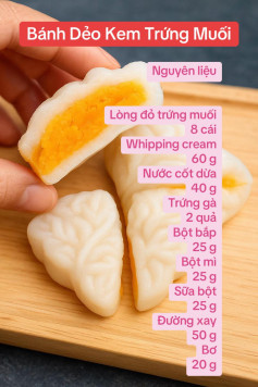 Cách làm Bánh Dẻo Kem Trứng đang hot