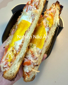CÁCH LÀM BÁNH MÌ NƯỚNG THANH CUA THƠM NGON BẰNG NỒI CHIÊN KHÔNG DẦU.