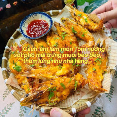 👩🏻‍🍳Cách làm làm món Tôm nướng sốt phô mai trứng muối béo béo, thơm lừng như nhà hàng🦐
