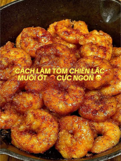 CÁCH LÀM TÔM CHIÊN LẮC MUỐI ỚT 🦐 CỰC NGON 😋