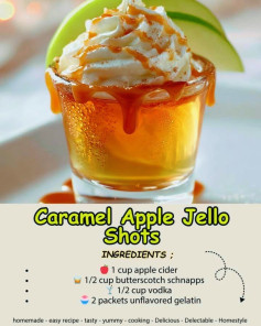 Caramel Apple Jello Shots