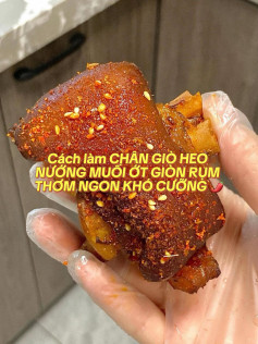 CHÂN GIÒ HEO NƯỚNG MUỐI ỚT GIÒN RỤM ~ THƠM NGON KHÓ CƯỠNG 🌶️