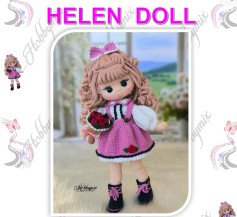 Charming Crochet Doll Pattern with Pink Dress and Flowers