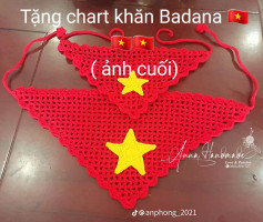 chart khăn bandana cờ đỏ sao vàng.
