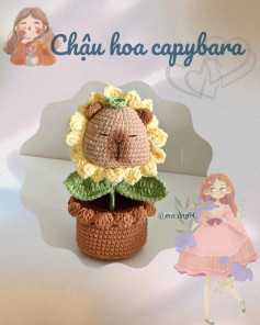 chart móc chậu hoa capybara