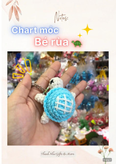 chart móc khóa con rùa