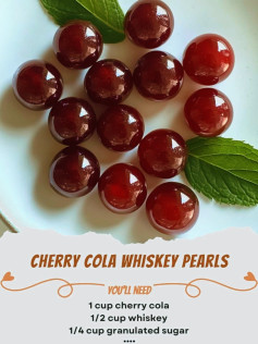 Cherry Cola Whiskey Pearls