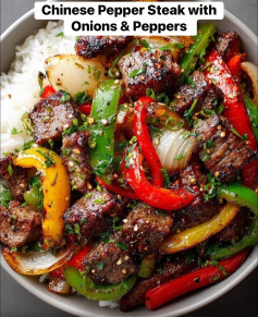 Chinese Pepper Steak with Onions & Peppers