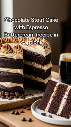 Chocolate Stout Cake with Espresso Buttercream