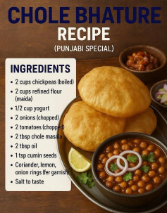 🥯 Chole Bhature Recipe (Punjabi Special)