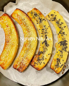 Chuối Nướng Caramel Giòn Tan, Ngọt Lịm Mè Rang