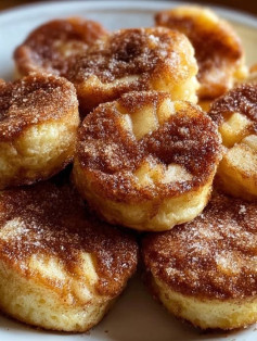 Cinnamon Apple Cottage Cheese Pancake Bites (Air Fryer or Oven)