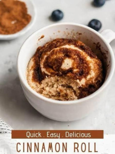 🥞 Cinnamon Roll Mug Cake