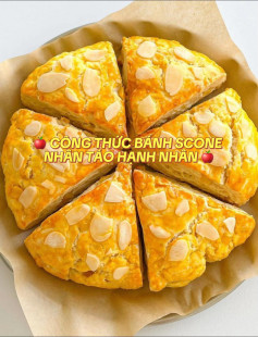 🍎 CÔNG THỨC BÁNH SCONE NHÂN TÁO HẠNH NHÂN 🍎