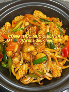 CÔNG THỨC MỰC CHIÊN SẢ ỚT 🫑🌶️ Cả nhà đều ghiền 😋😋