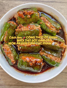 🌶️ CÔNG THỨC ỚT XANH NHỒI THỊT SỐT ĐẬM ĐÀ – MÓN ĂN ĐƯA CƠM CỰC PHẨM 🍚✨