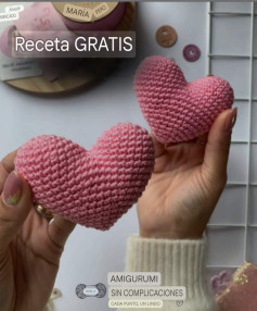 Corazones de Amigurumi: Patrón Gratuito para Tejer con Amor