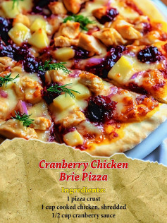 Cranberry Chicken Brie Pizza