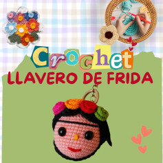 Crea un llavero de crochet inspirado en Frida