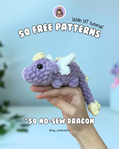 Create a Cute No-Sew Crochet Dragon with Free Pattern!