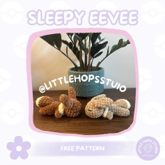 Create Your Own Sleepy Eevee Crochet Plush with Free Pattern
