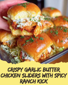 Crispy Garlic Butter Chicken Sliders with Spicy Ranch Kick