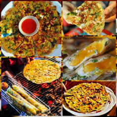 Bánh tráng nướng giòn rụm với trứng cút