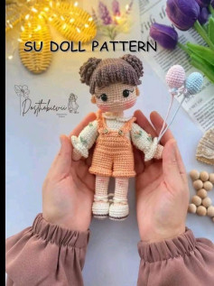 Crochet Amigurumi Doll with Balloons Pattern Tutorial