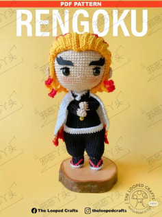 Crochet Amigurumi Rengoku Pattern for Anime Lovers
