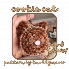 Crochet Cookie Cat Keychain Pattern - Free and Easy Tutorial