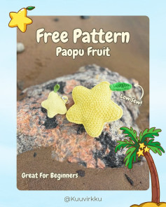 Crochet Paopu Fruit Pattern - Easy and Free for Beginners