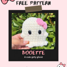 Crochet Pattern for a Cute Girly Ghost Plush Toy