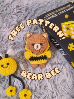 Crochet Pattern for Cute Bear Bee and Smiley Bee