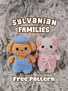 Crochet Pattern for Sylvanian Families Plush Toys