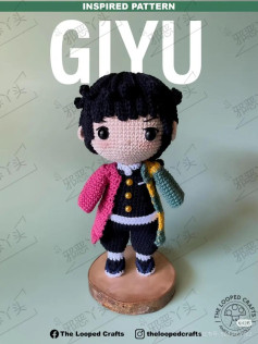 Crochet Pattern of Giyu from Demon Slayer Amigurumi