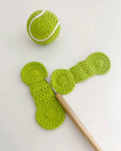 Crochet Tennis Ball and Bone Pattern for Pet Toys