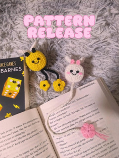Cute Crochet Bee and Bunny Bookmark Pattern Release