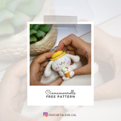 Cute Crochet Cinnamoroll with Ice Cream Free Pattern