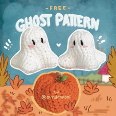 Cute Crochet Ghost Pattern for Halloween Decoration