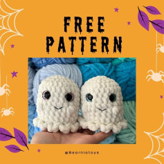 Cute Crochet Ghosts Free Pattern for Halloween Crafting Fun