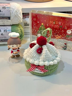 Decoração de Natal em Crochê: Bolo Festivo Passo a Passo