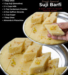 Diwali Special Suji Barfi