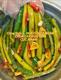 🥒 DƯA CHUỘT NGÂM CHUA CAY – ĐƯA CƠM CỰC MẠNH 🥢