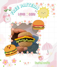 Easy Crochet Hamburger Pattern for Beginners