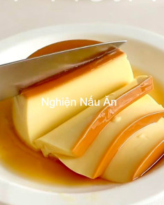 Flan mịn mượt không rỗ từ nồi chiên không dầu