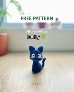 Free Crochet Pattern: Jiji the Black Cat Amigurumi