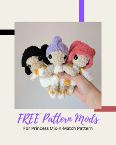 Free Crochet Pattern Mods for Princess Dolls