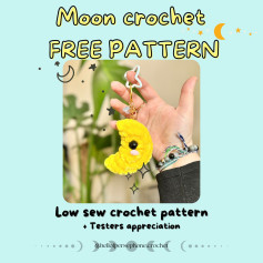 Free Moon Crochet Pattern for Keychain Lovers