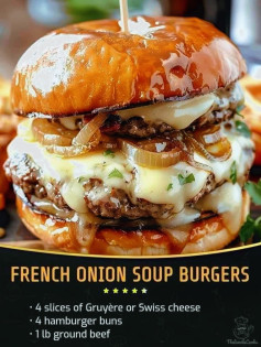 French Onion Soup Burgers
