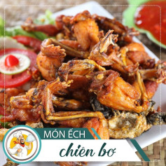 Đùi ếch giòn tan trong bơ